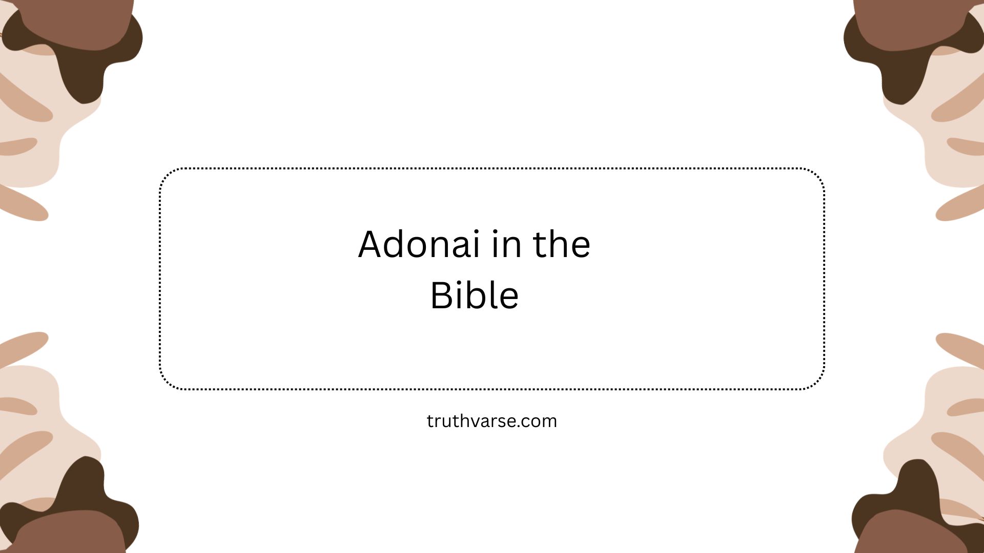 Adonai in the Bible