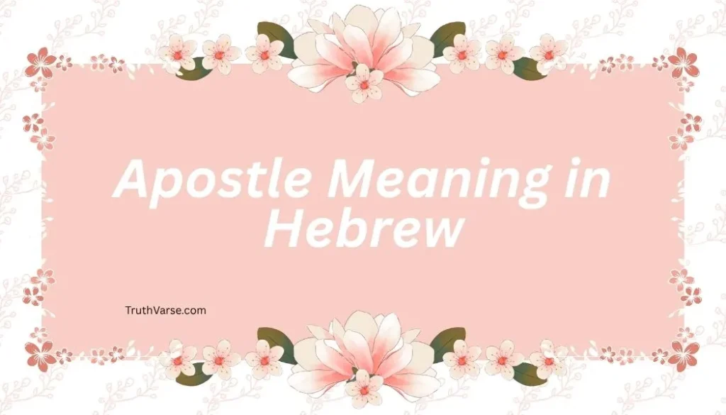 Apostle Meaning in Hebrew