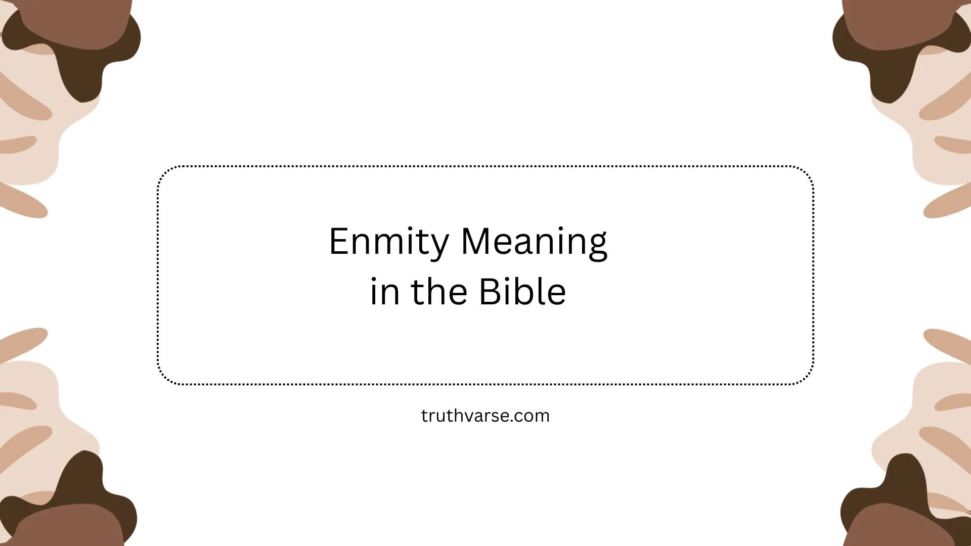 Enmity Meaning in the Bible