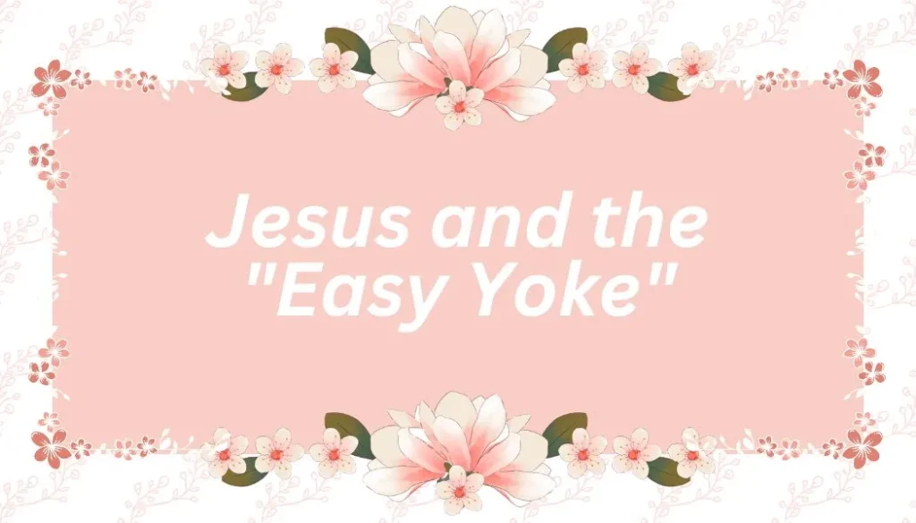 Jesus and the "Easy Yoke"