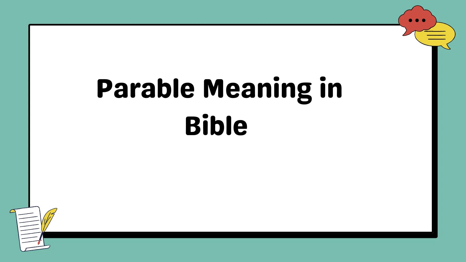 Parable Meaning in Bible 