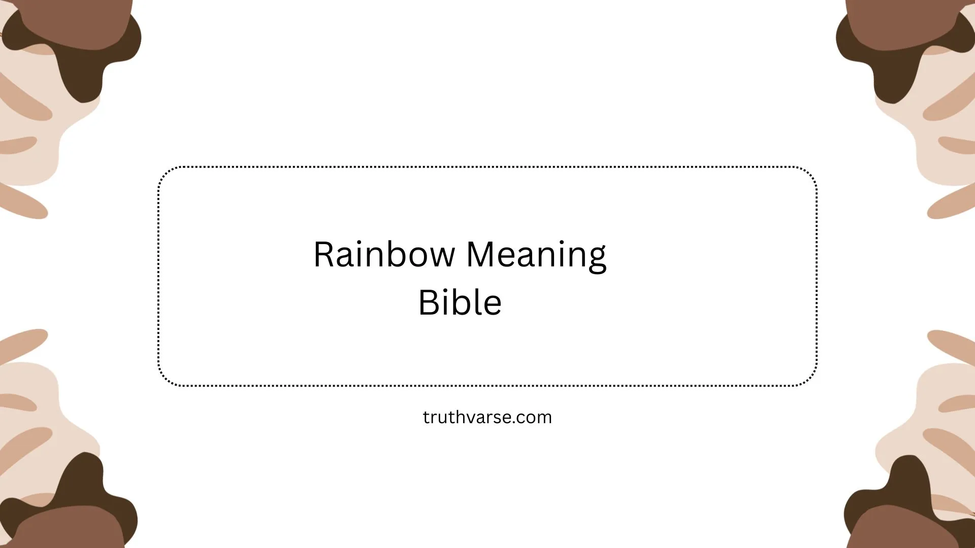 Rainbow Meaning Bible