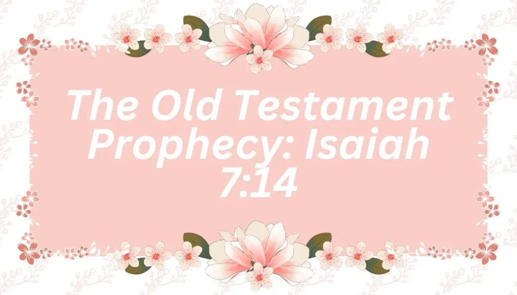 The Old Testament Prophecy