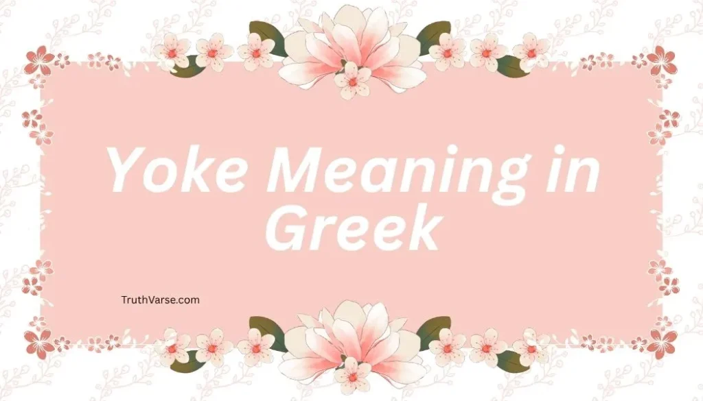 Yoke Meaning in Greek