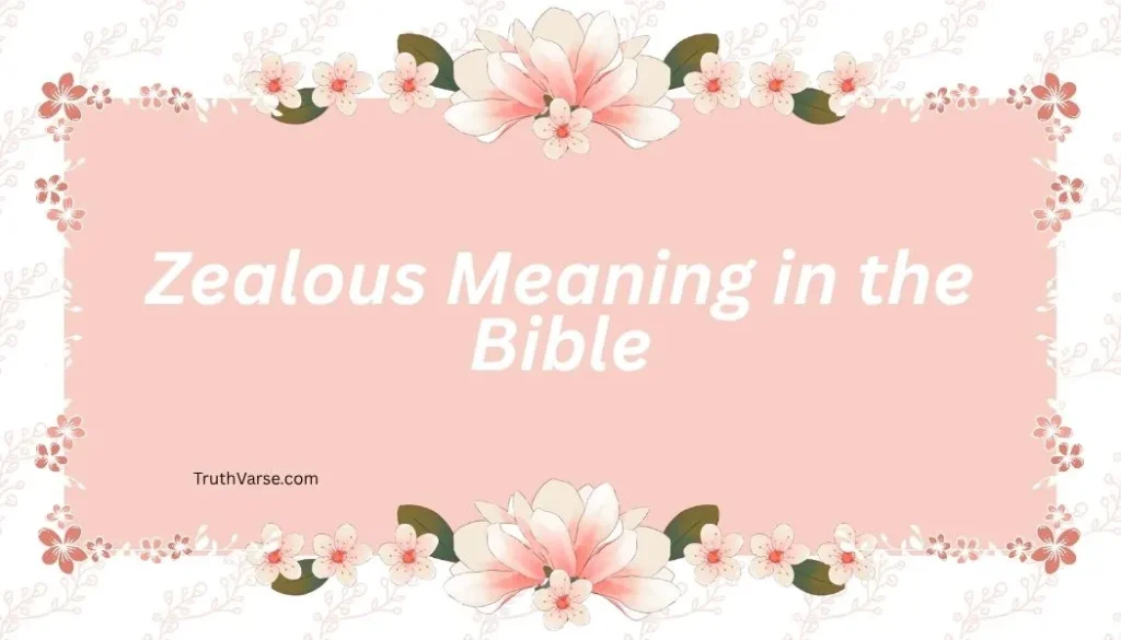 Zealous Meaning in the Bible
