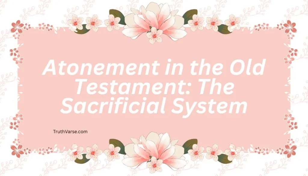 Atonement in the Old Testament