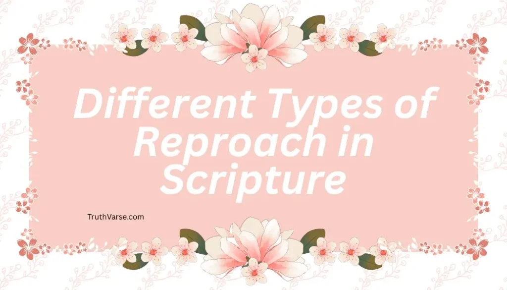 Different Types of Reproach in Scripture