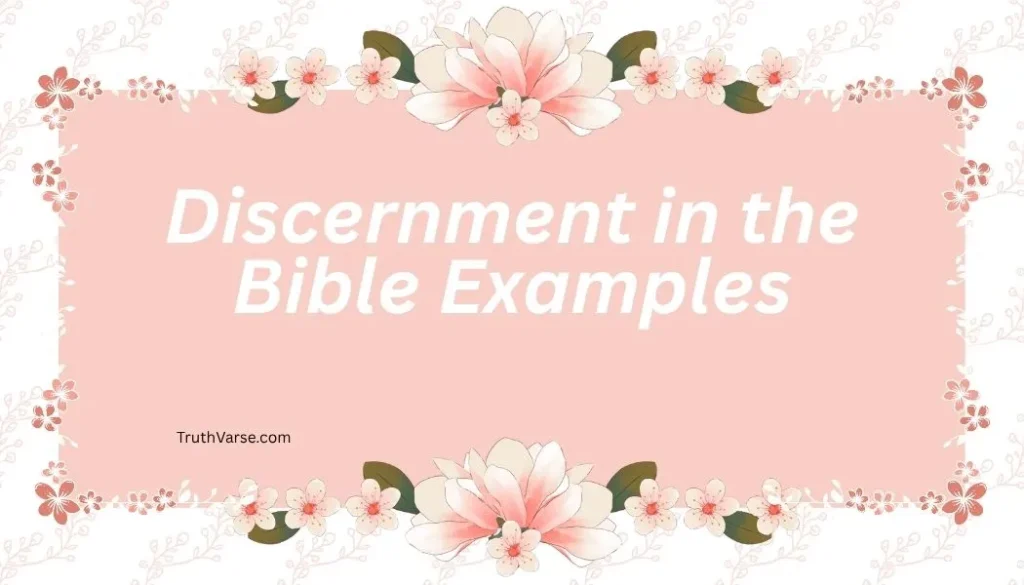 Discernment in the Bible Examples
