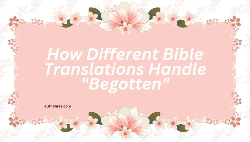 How Different Bible Translations Handle "Begotten"
