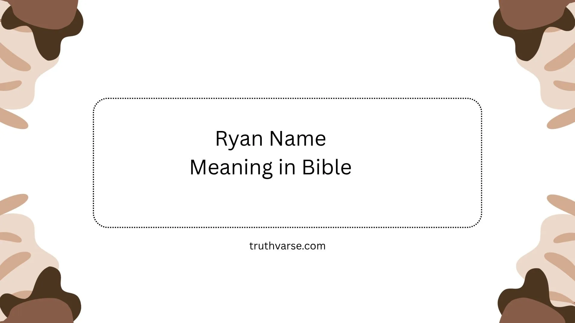 Ryan Name Meaning in Bible