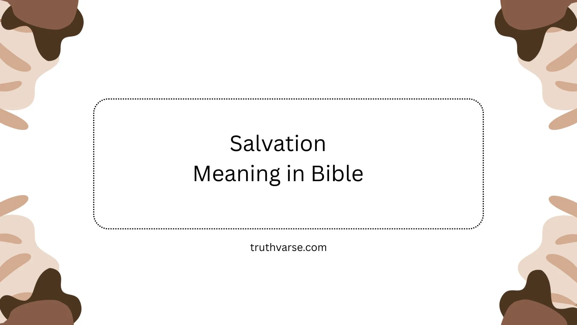 Salvation Meaning in Bible