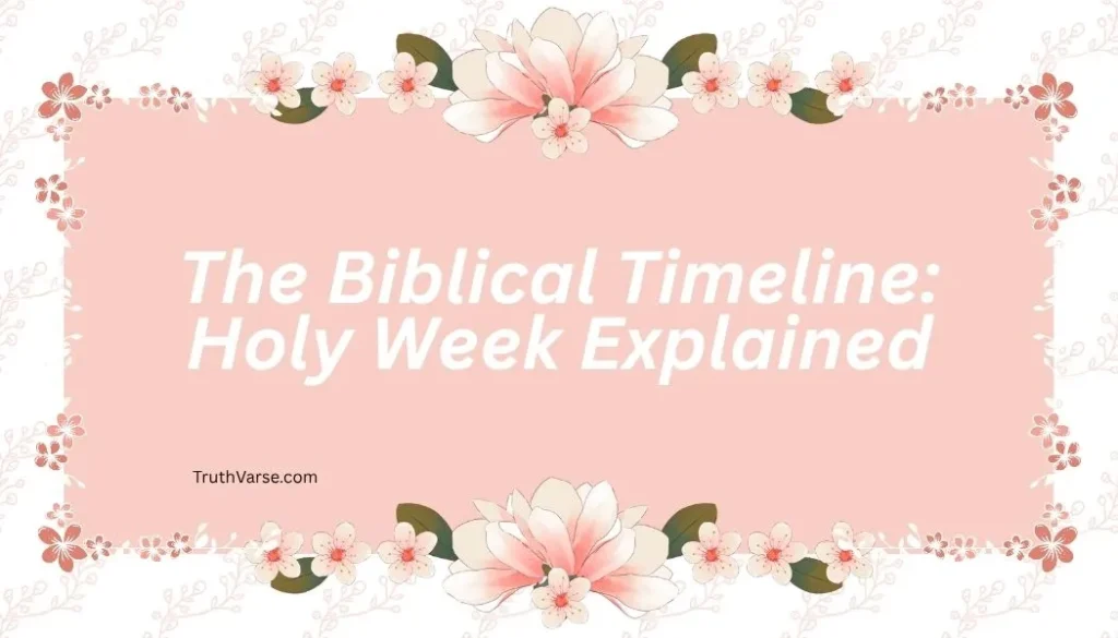 The Biblical Timeline