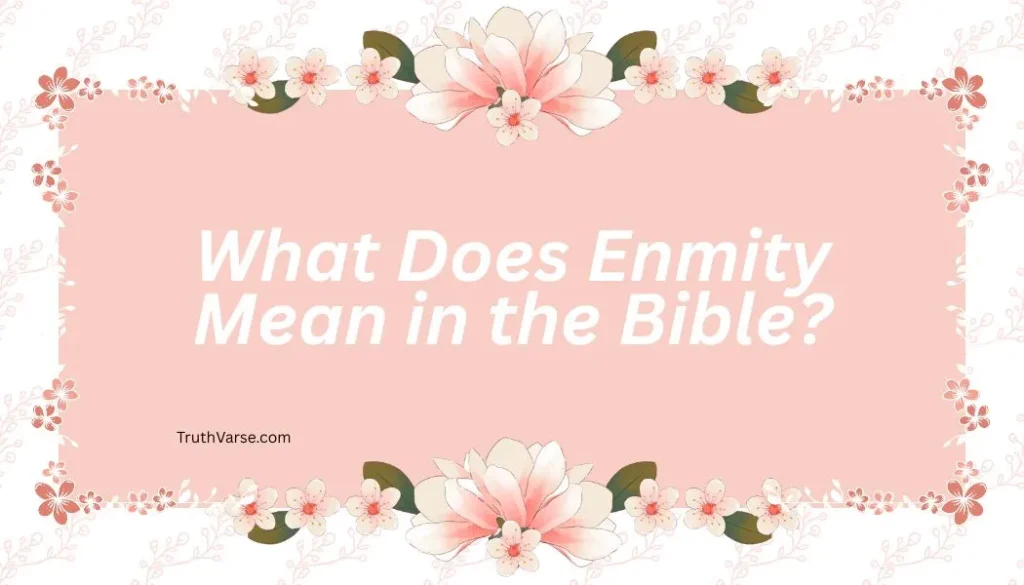 What Does Enmity Mean in the Bible