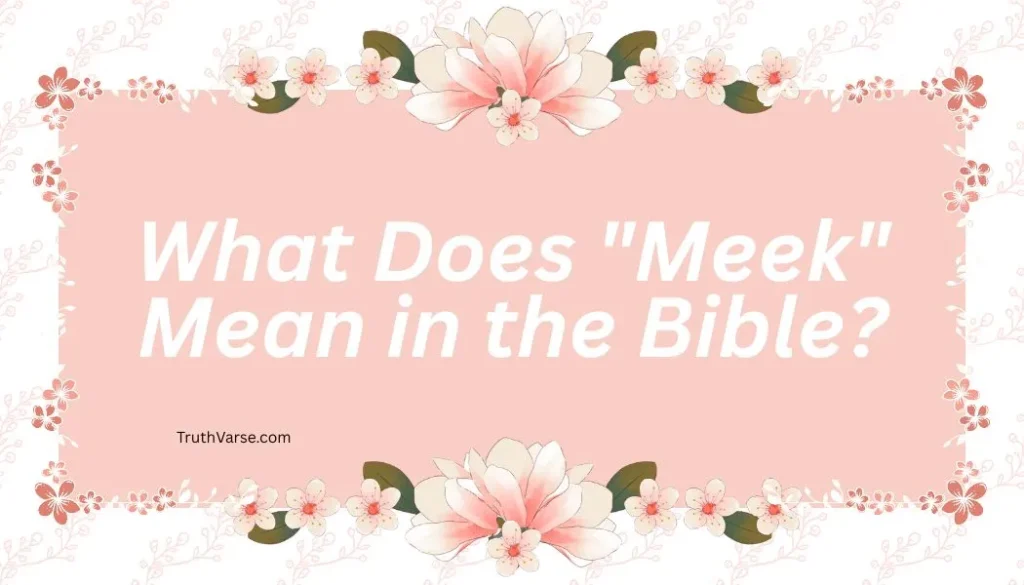 What Does "Meek" Mean in the Bible