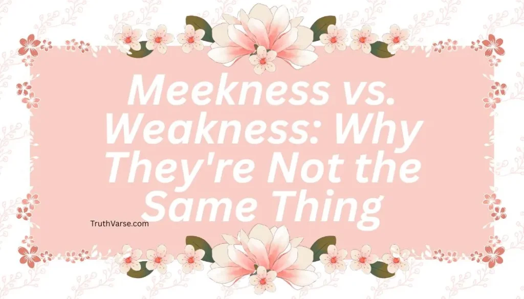 Meekness vs. Weakness