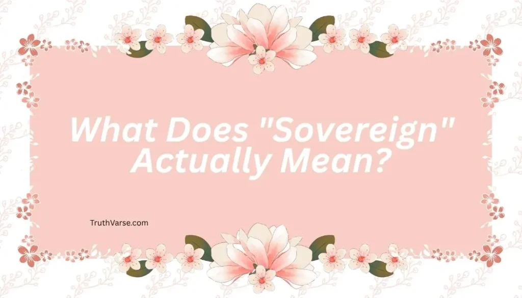 What Does "Sovereign" Actually Mean
