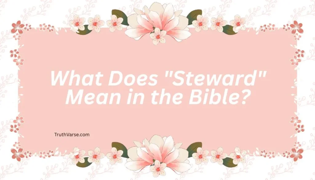 What Does "Steward" Mean in the Bible