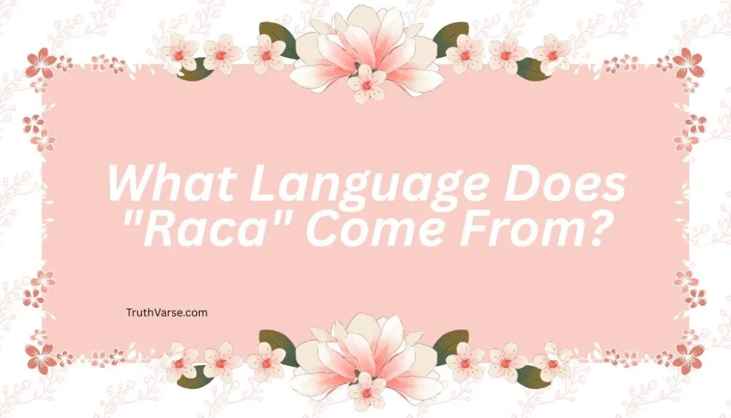 What Language Does "Raca" Come From?