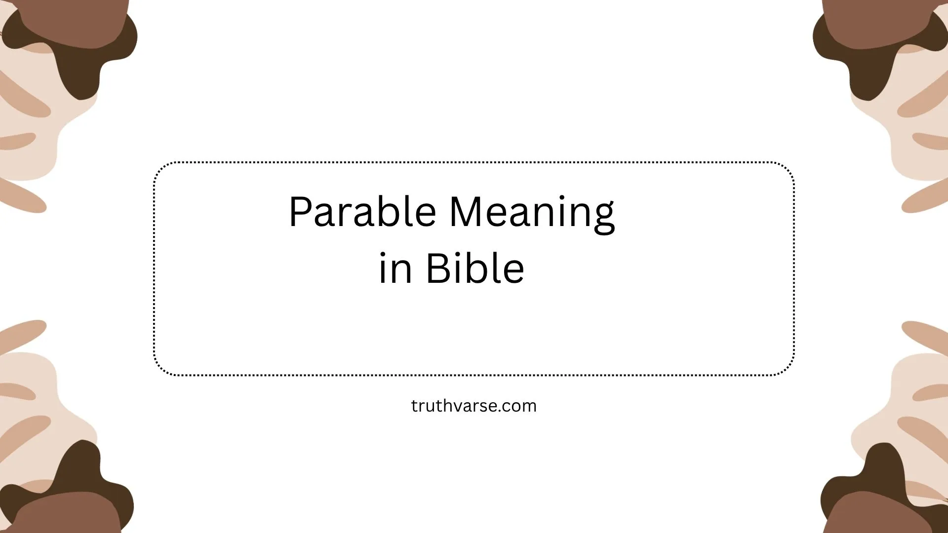 Parable Meaning in Bible