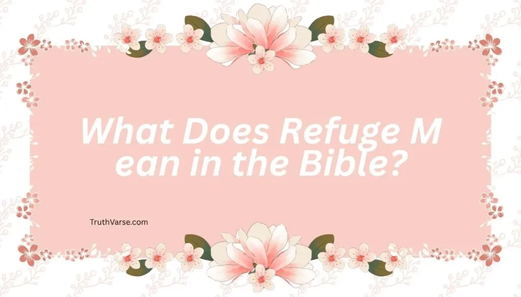 What Does Refuge Mean in the Bible