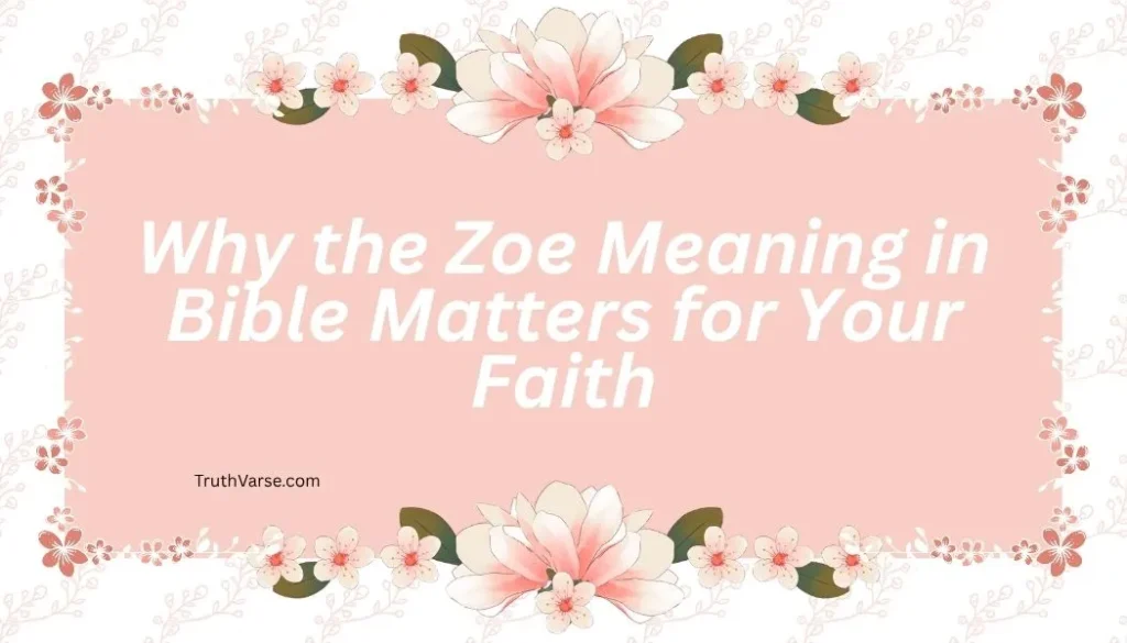 Why the Zoe Meaning in Bible Matters for Your Faith